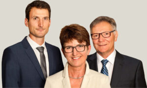 Bild: Christoph Appel links, Annemarie Lenz-Appel mitte, Dieter Appel rechts
